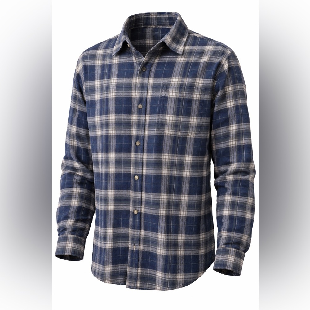 RedHead Brand Co Men’s XL Blue Plaid Flannel Button Down Shirt